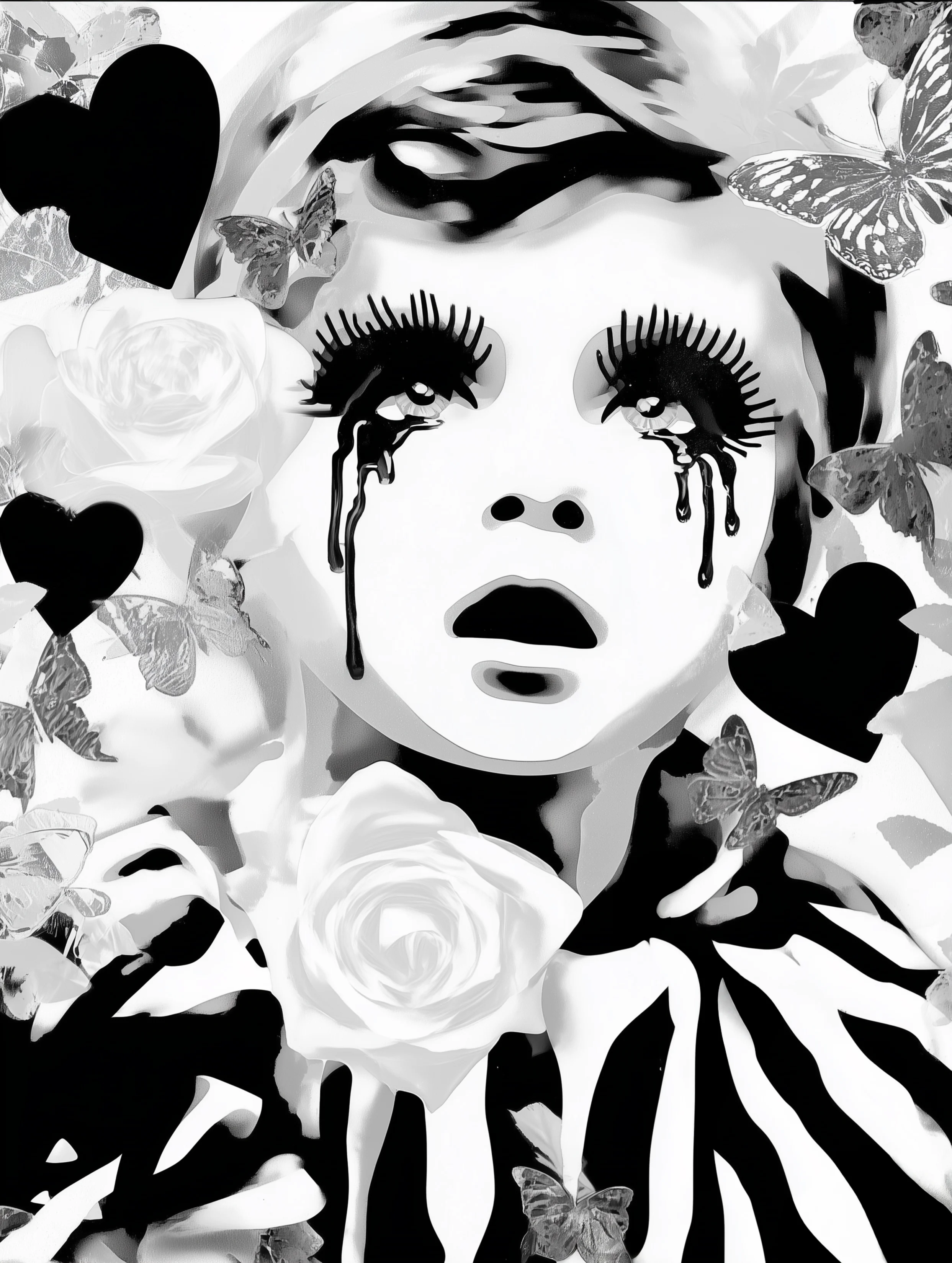 Free printable crying coloring page for adults featuring a cute crying boy coloring sheet